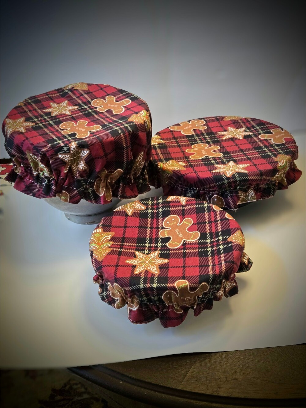 Handmade Bowl Covers (3) Reversable